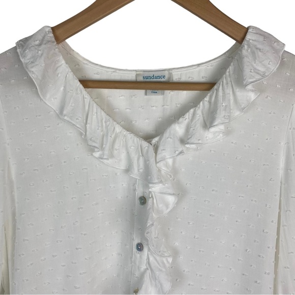 Sundance White Ruffle Blouse - Picture 7 of 13